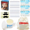 Picture of Nose Wax Kit, 100 g Wax, 24 Applicators. The Original and Best Nose Hair Removal Kit from Kenashii. Nose Waxing For Men and Women. 12 Applications, 12 Post Waxing Balm Wipes, 12 Mustache Guards