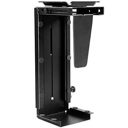 Picture of CPU Holder Under Desk Mount - Adjustable Wall PC Mount with 360° Swivel, Heavy Duty Computer Tower Holder Holds up to 22lbs by HUANUO