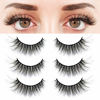 Picture of BEPHOLAN 3 Pairs False Eyelashes, Prefect 3D Effect Faux Mink Lashes, Synthetic Fiber Material Strip Fake Eyelashes, Natural Look Lashes, Reusable,100% Handmade ,XMZ24
