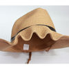 Picture of OULII Men Cowboy Hats Western Hats Brim Hat Summer Beach Straw Cap Sun Floppy Foldable Hats for Adults (Cream Color)