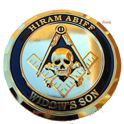 Picture of 1.75" Grand Master Hiram Abiff Commemorative Master Mason Smooth Finish Two sided Coin