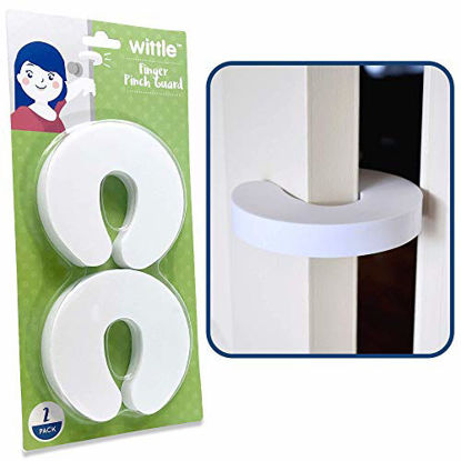 Picture of Wittle Finger Pinch Guard - 2pk. Child Proofing Doors Made Easy with Soft Yet Durable Foam Door Stopper. Prevents Finger Pinch Injuries, Slamming Doors, and Baby or Pet from Getting Locked in Room
