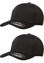 Picture of Flexfit 6533 Ultrafibre & Airmesh Fitted Cap, 2Pack (2-Black Caps) - Small/Medium