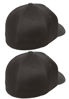 Picture of Flexfit 6533 Ultrafibre & Airmesh Fitted Cap, 2Pack (2-Black Caps) - Small/Medium