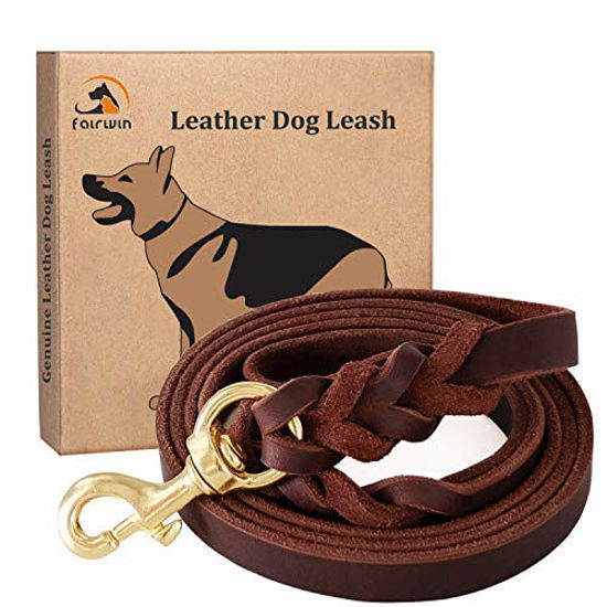 8 foot leather dog leash hotsell