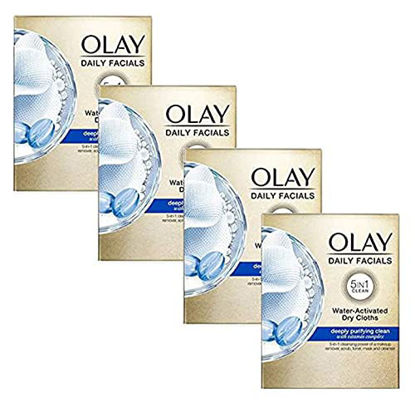 Picture of Olay Daily Deeply Clean 2-in-1 Water Activated Cleansing Face Cloths 33ct (Pack of 4)