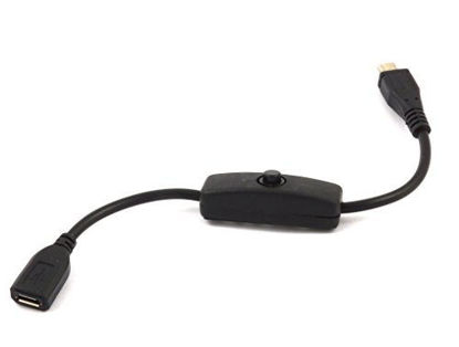 Picture of LoveRPi MicroUSB Push On Off Power Switch Cable for Raspberry Pi (Female to Male)