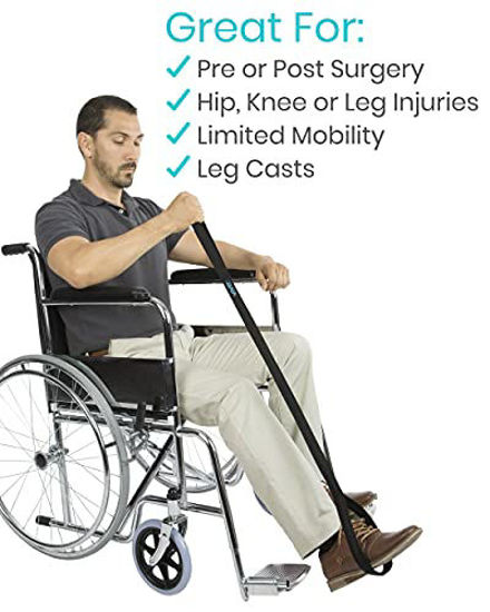 GetUSCart- Vive Leg Lifter Strap (44 Inch) - Rigid Foot Loop, Hand Grip ...