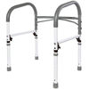 Picture of Vaunn Deluxe Bathroom Safety Toilet Rail - Adjustable Toilet Safety Frame - Medical Handrail Assist Grab bar Handle, Gray