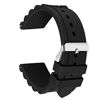 Picture of 24mm Men's Black Silicone Rubber Watch Straps Bands Waterproof for Fossil Watch Replacement