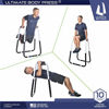 Picture of Ultimate Body Press Dip Bar Fitness Station, White/Black