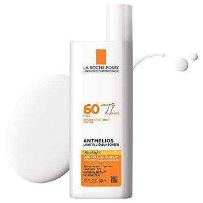 Picture of La Roche-Posay Anthelios Light Fluid Face Sunscreen Broad Spectrum SPF 60, Oxybenzone Free, Non Greasy, Non-Comedogenic, 1.7 Fl. Oz. (Packaging may vary)