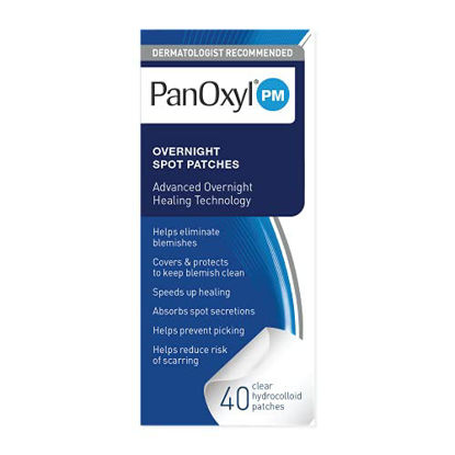 Picture of PanOxyl PM Overnight Spot Patches, Advanced Hydrocolloid Healing Technology, Fragrance Free, 40 Count