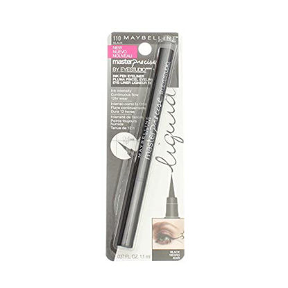 Picture of Maybelline EyeStudio Master Precise Liquid Eyeliner Ink Pen, Black [110], 1 ea (Pack of 2)