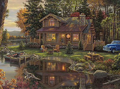 Picture of Buffalo Games - Kim Norlien - Peace Like a River - 1000 Piece Jigsaw Puzzle with Hidden Images , Green