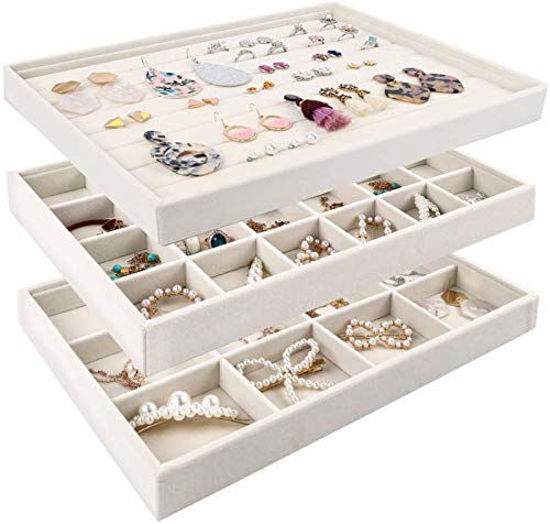 12 Grids Jewelry Ring Earrings Watch Storage Box Elegant Dispaly Organizer  Case | eBay
