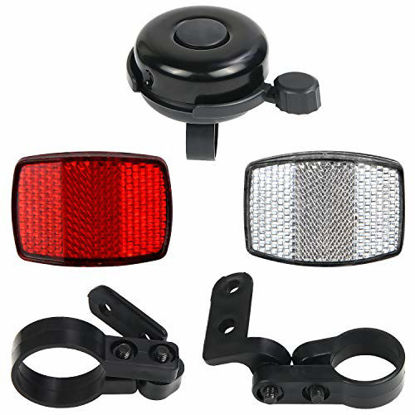 Picture of SANNIX Bicycle Reflectors Front and Rear Kit Bike Handlebar Bell Bicycle Accessories