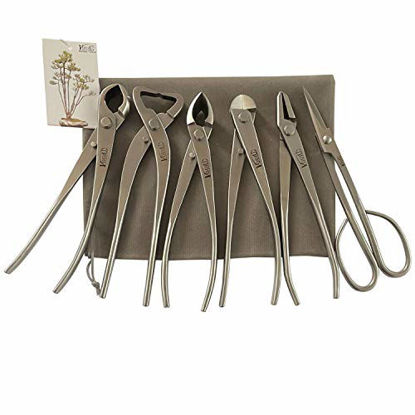 Picture of vouiu 6-Piece Bonsai Tool Set,Knob Cutter,Trunk Splitter,Concave Cutter,Wire Cutter,Jin Pliers,Bonsai Scissors