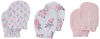 Picture of Hudson Baby Unisex Baby Cotton Headband and Scratch Mitten Set, Pink Floral, 0-6 Months
