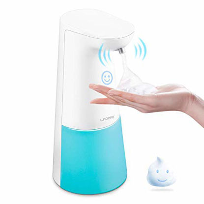 Picture of LAOPAO Soap Dispenser, Automatic Foaming Soap Dispenser Hand Free Countertop Soap Dispensers Xmas Gift Touchless Soap Pump Dish Soap Dispenser for Kitchen & Bathroom