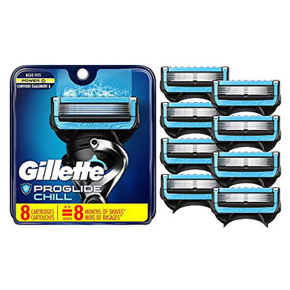 Picture of Gillette ProGlide Chill Mens Razor Cartridge Five-Bladed Razor Refills, 8 Count