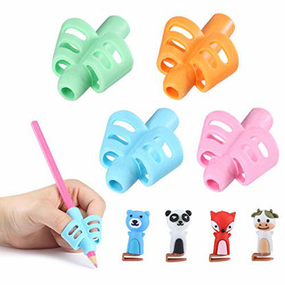 Picture of Mr. Pen- Pencil Grips for Kids Handwriting, 4 Pack, Pencil Grips, Pencil Grip, Kids Pencils Grip, School Supplies, Grip Pencils for Kids, School Supplies for Kids, Pencil Holder for Kids, Pen Grip