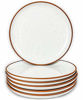 Picture of Mora Ceramic Plates Set, 7.8 in - Set of 6 - The Dessert, Salad, Appetizer, Small Dinner etc Plate. Microwave, Oven, and Dishwasher Safe, Scratch Resistant. Kitchen Porcelain Dish - Vanilla White