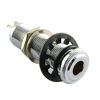 Picture of RLECS Brass Electric Guitar Bass 1/4Inch Barrel Jack 44.5x16cm Cylinder Input/Output Mono Active Long Threaded Jack Socket Guitar Parts & Accessories, Silver