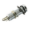 Picture of RLECS Brass Electric Guitar Bass 1/4Inch Barrel Jack 44.5x16cm Cylinder Input/Output Mono Active Long Threaded Jack Socket Guitar Parts & Accessories, Silver