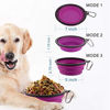 Picture of Guardians Large Collapsible Dog Bowls, 34oz Travel Water Food Bowls Portable Foldable Collapse Dishes with Carabiner Clip, 2 Pack (Blue + Purple)