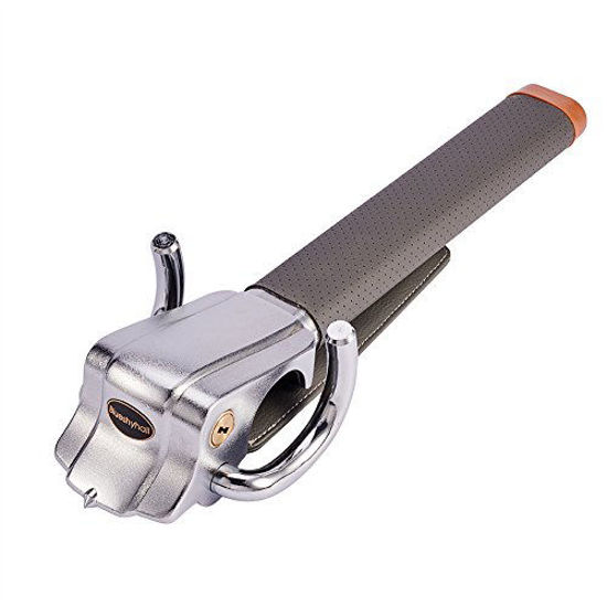 Picture of Blueshyhall Car Steering Wheel Lock, Anti-Theft Locking Devices Safety Hammer with 2 Keys, Universal for Auto Car Vehicle Truck SUV, Grey