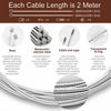 Picture of 4PCS Premium Bike Brake Cable Set,Universal Standard Bicycle Brake Cable, Professional Bicycle Brake line For Front and Rear Mountain MTB or Road Bikes,include Free Cable Cap End Crimps accessories 2M