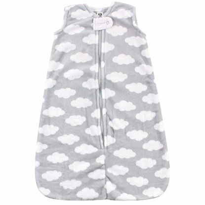 Picture of Hudson Baby Unisex Baby Plush Sleeping Bag, Sack, Blanket, Gray Clouds Plush, 6-12 Months