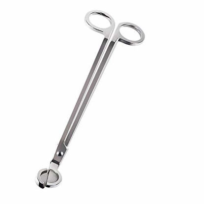 Picture of Yoodelife Candle Wick Trimmer, Polished Stainless Steel Wick Clipper Cutter - Reaches Deep Into Candles to Cut Spent Wicks, Allow Cleaner Burn and Prevent Soot Buildup