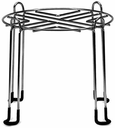 Picture of Impresa Water Filter Stand 8" Tall by 9" Wide Compatible with Berkey, Countertop Stainless Steel Stand for Most Medium Gravity Fed Water Coolers - Fills Tall Glasses, Pitchers, Pots with Water
