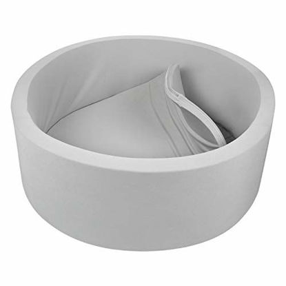 Picture of TRENDBOX Detachable Memory Foam Ball Pit for Baby Toddler Soft Round Ball Pool - Grey