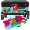 Picture of ARTEZA Acrylic Pouring Paint, Set of 32, 2oz Bottles, Assorted Colors, High Flow Acrylic Paint, No Mixing Needed, Art Supplies for Pouring on Canvas, Glass, Paper, Wood, Tile, and Stones