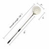 Picture of Turning Pizza Peel for Brick Oven,9" Stainless Steel Small Round Perforated Pizza Paddle with 47" Long Handle