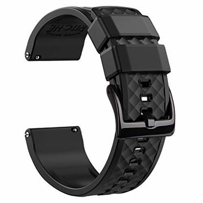 Picture of Ritche 22mm Silicone Watch Band Compatible with Samsung Galaxy Watch 3 (45mm) Samsung Gear S3 Classic Watch Quick Release Rubber Watch Bands for Men Women