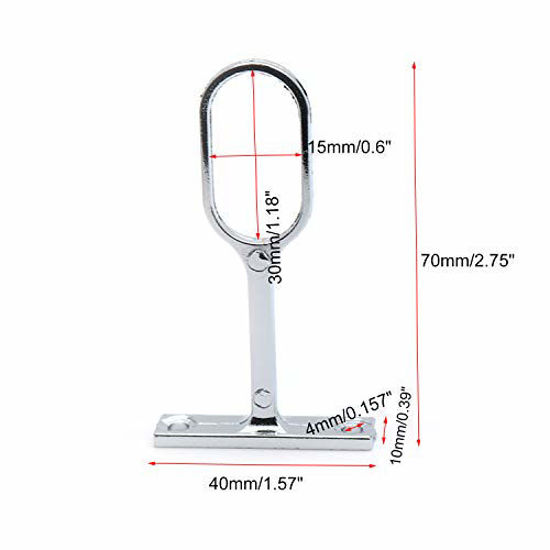 GetUSCart- Rannb Oval Closet Rod Support Zinc Alloy Rod Middle Support ...
