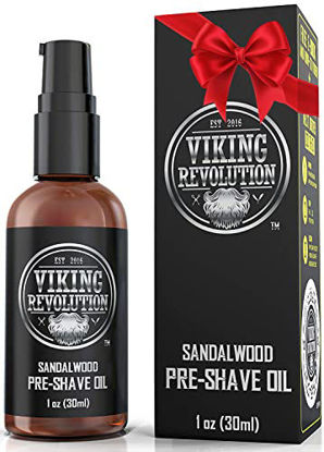 Picture of Pre Shave Oil for Men - Best Shaving Oil with Sandalwood for Safety Razor, Straight Razor - for The Smoothest, Irritation Free Shave
