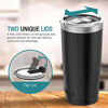 Picture of JURO Tumbler 20 oz Stainless Steel Vacuum Insulated Tumblers w/ Lids and Straw [Travel Mug] Double Wall Water Coffee Cup for Home, Office, Kitchen Outdoor ideal for Ice Drinks / Hot Beverage - Black