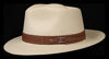 Picture of 1" Embossed Patterned Leather Panama Hat Band (Brown Stitch Piel)