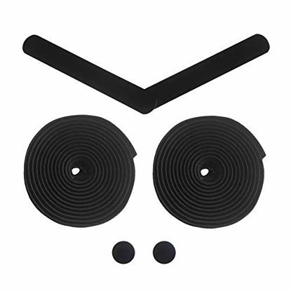 Picture of ALIEN PROS Bike Handlebar Tape EVA (Set of 2) Black - Enhance Your Bike Grip with These Bicycle Handle bar Tape - Wrap Your Bike for an Awesome Comfortable Ride (Set of 2, Black)
