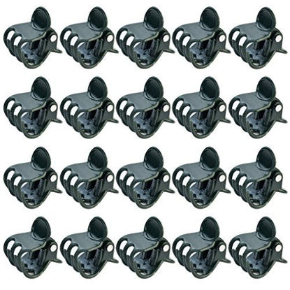 Picture of baotongle 100 pcs Plant Clips, Orchid Clips Plant Orchid Support Clips Flower and Vine Clips for Supporting Stems Vines Grow Upright Dark Green