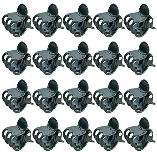Picture of baotongle 100 pcs Plant Clips, Orchid Clips Plant Orchid Support Clips Flower and Vine Clips for Supporting Stems Vines Grow Upright Dark Green