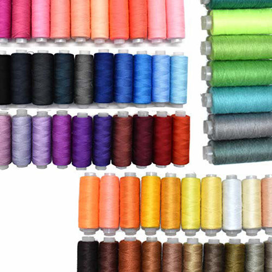 Picture of Sewing Thread 60 Colors Sewing Industrial Machine and Hand Stitching Cotton Sewing Thread (60 Color)