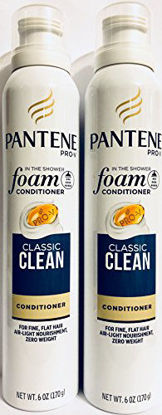 Picture of Pantene Pro-V Haircare - Foam Conditioner - Classic Clean - Net Wt. 6 OZ (170 g) Per Can - Pack of 2 Cans