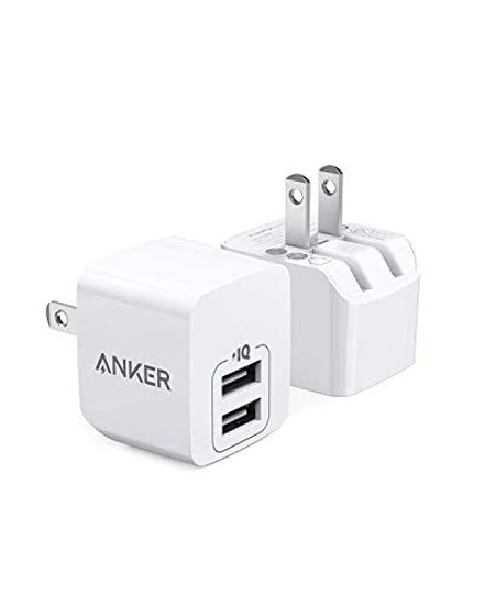 GetUSCart- USB Charger, Anker 2-Pack Dual Port 12W Wall Charger with  Foldable Plug, PowerPort mini for iPhone XS/ X / 8 / 8 Plus / 7 / 6S / 6S  Plus, iPad