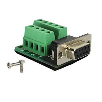 Picture of Avanexpress DB9 Breakout Connector RS232 Serial 9 Pin Connector Db9 Terminal Female with Screw